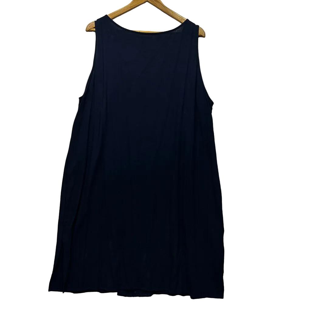 Autograph Navy Linen Sleeveless Dress - Size 20