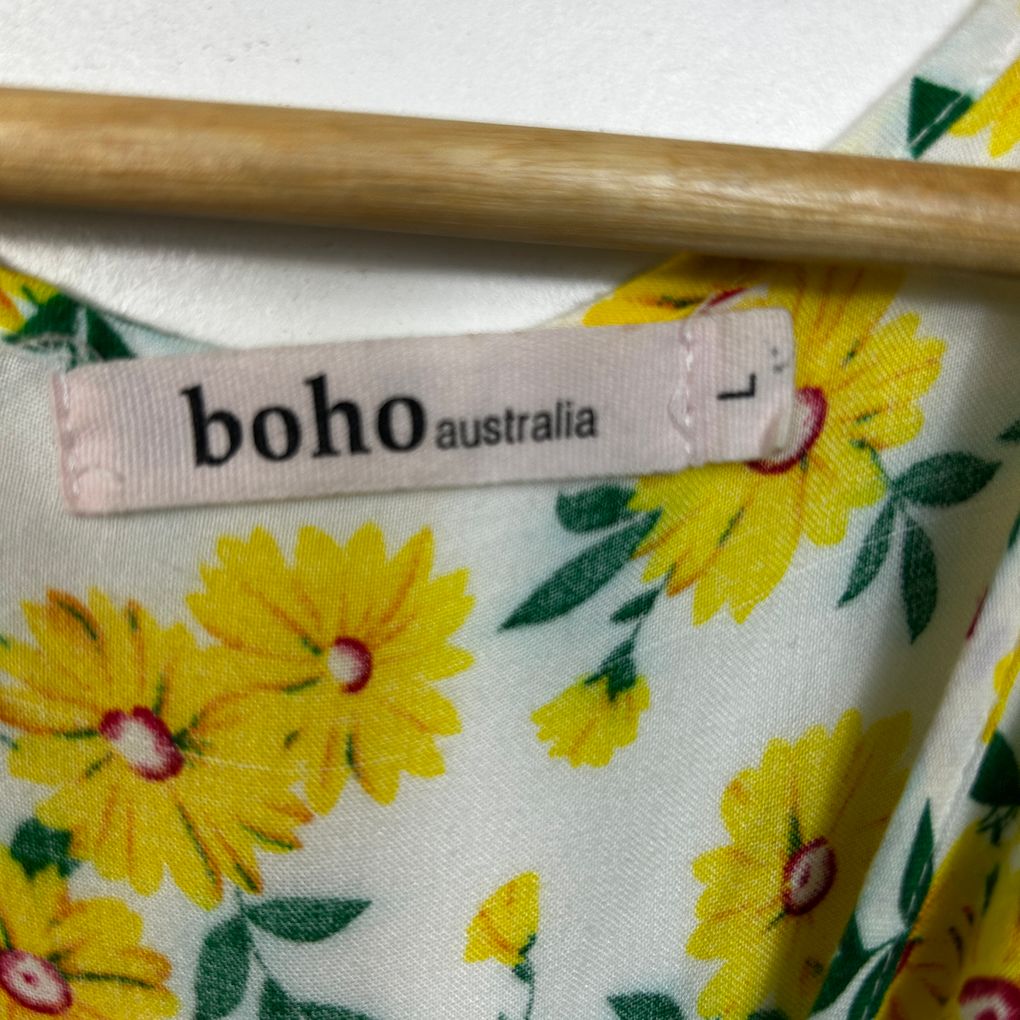 Boho Australia Yellow Sunflower Jumpsuit - Size L