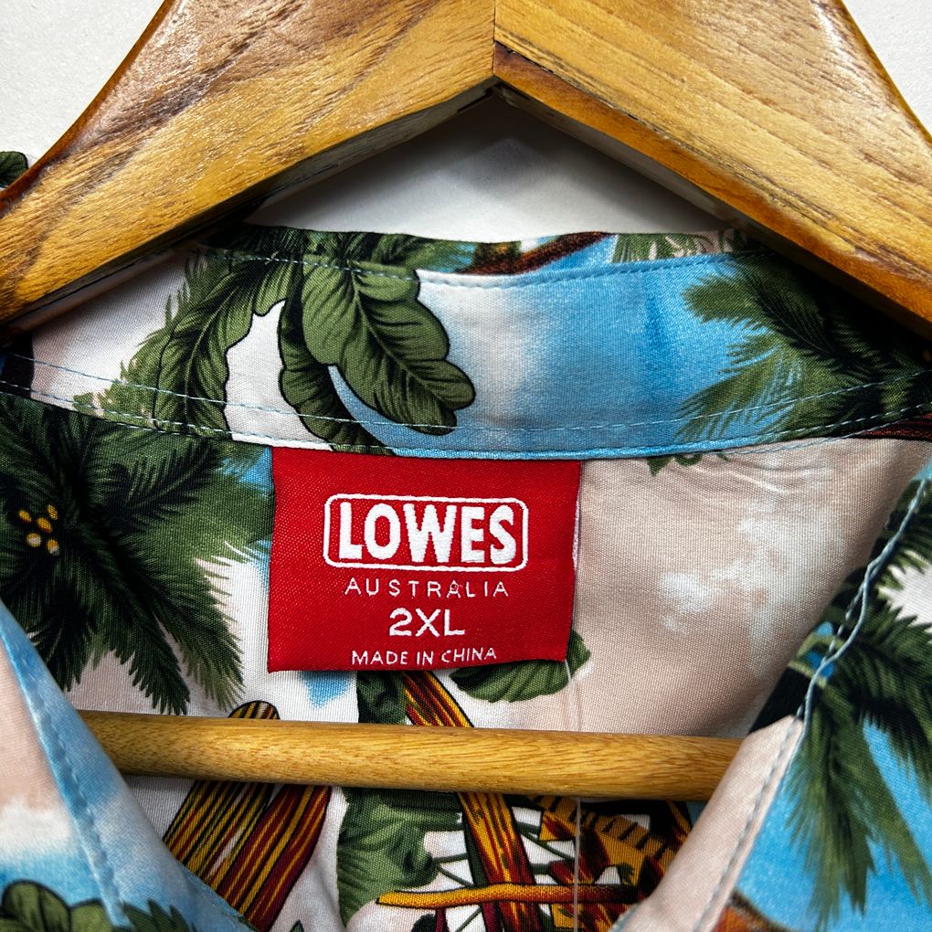 Lowes Multicoloured Hawaiian Short Sleeve Mens Shirt - Size 2XL