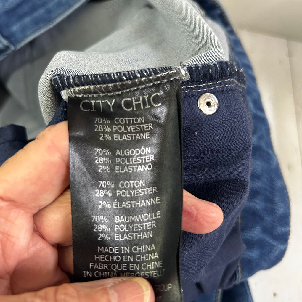 City Chic Blue Harley Mid Rise Bootleg Jeans - Size 20R