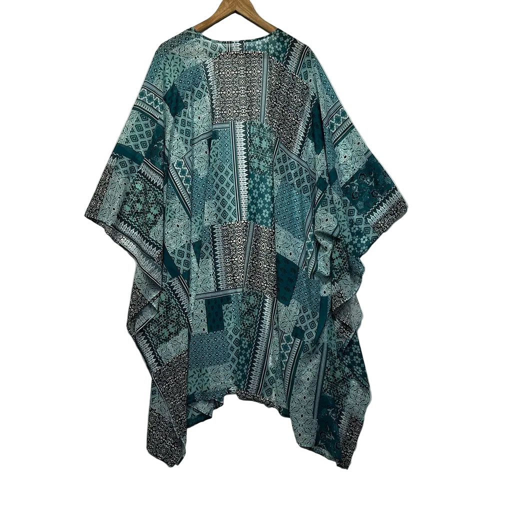 Teal Multicoloured Kimono - Size 4XL