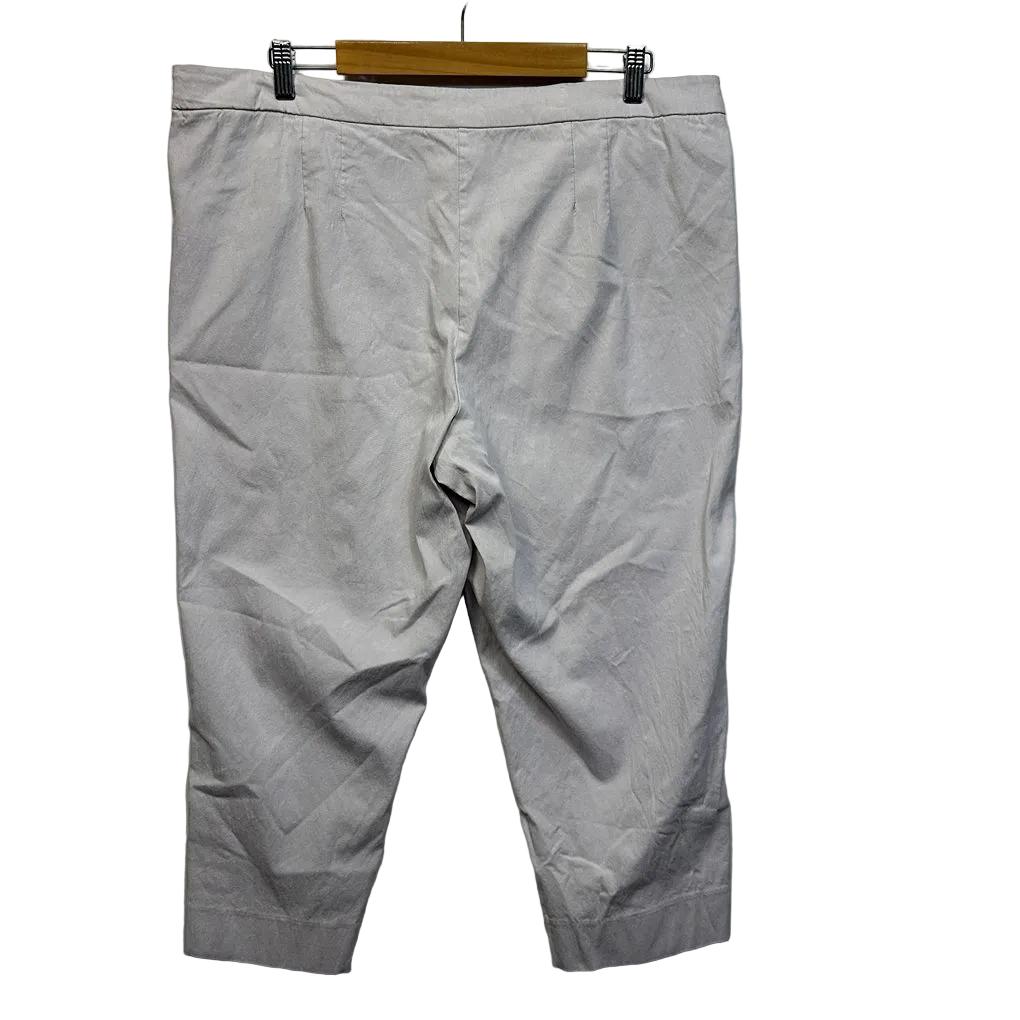 Marlowe Grey Cropped 3/4 Pants - Size 20
