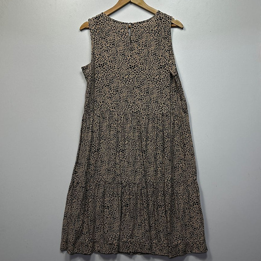 Target Brown Leopard Print Maxi Dress - Size 14