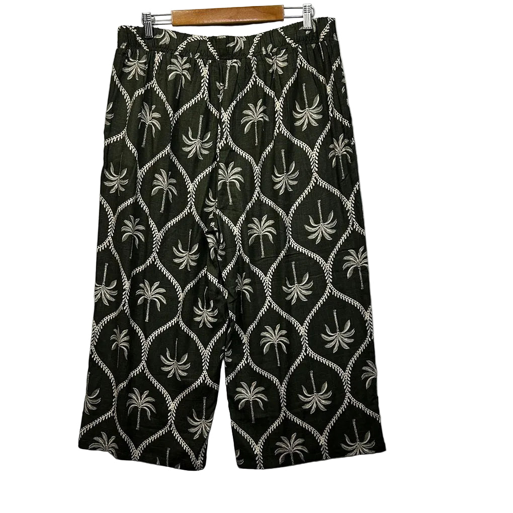 Suzanne Grae Khaki Linen Two Piece Set - Size 16/18