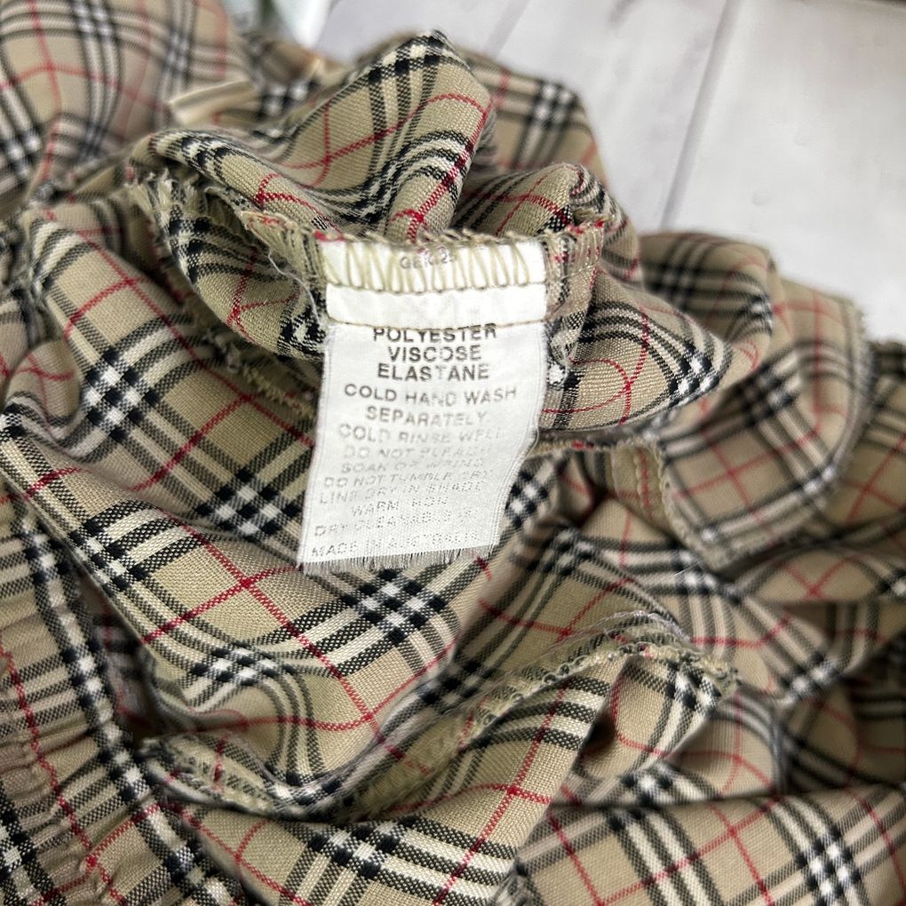 Vintage Geiger Beige Check Plus Size Cropped Pants - Size 16/18