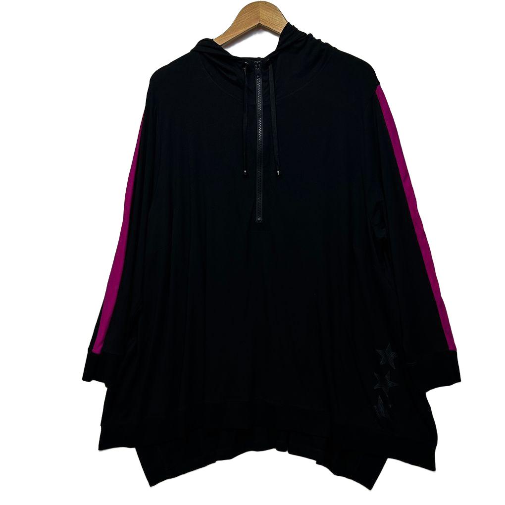 Taking Shape Black Hooded Long Sleeve Top - Size 22/XL