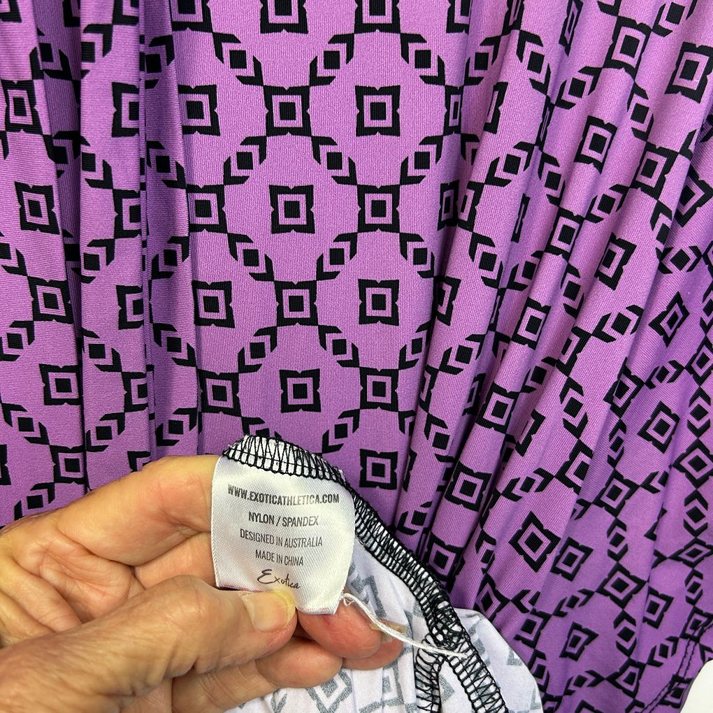 exoticathletica Purple Print Dress - Size XXL