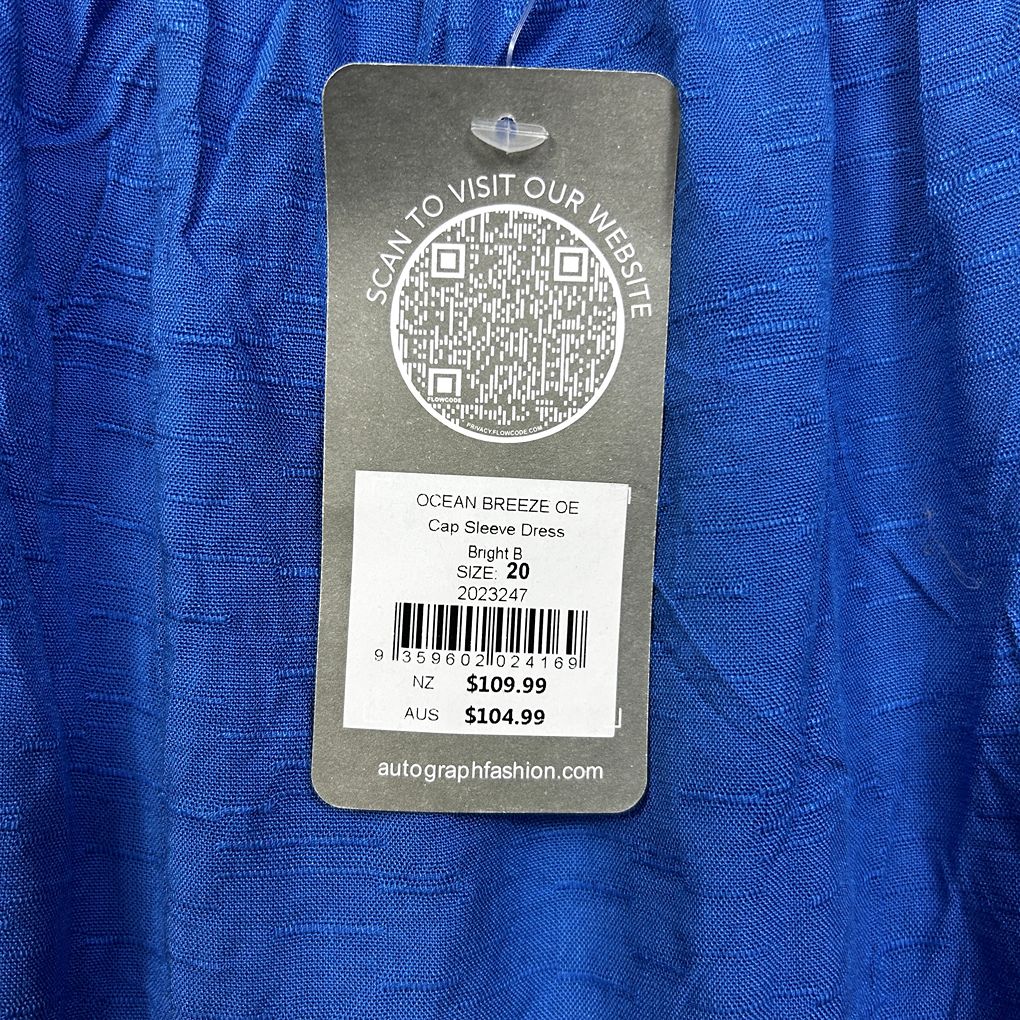 Autograph Blue Teired Maxi Dress - Size 20