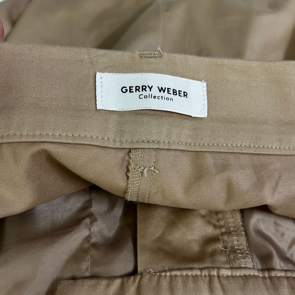 Gerry Weber Tan Cotton Pants - Size 16/18
