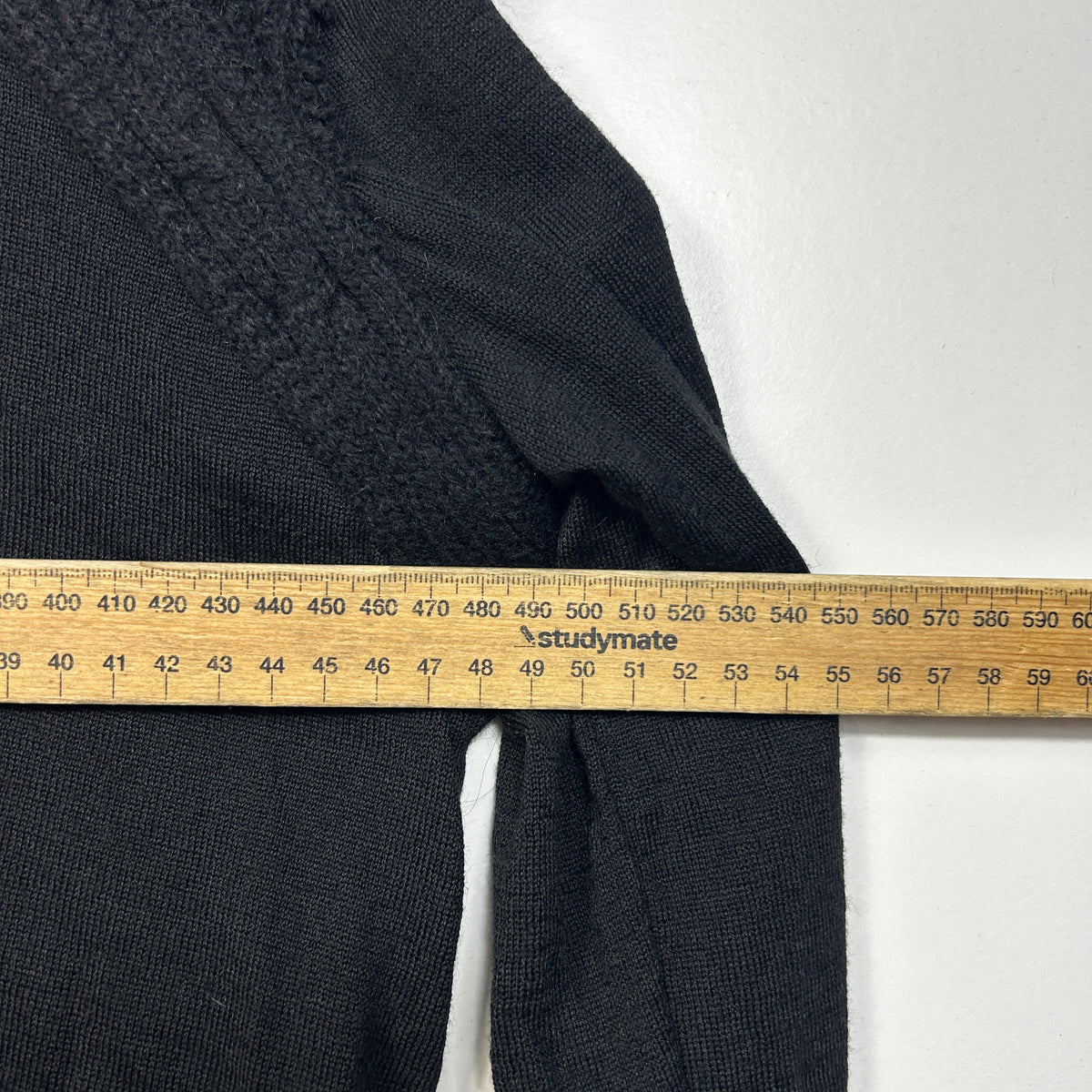 Aldo Martins Black Merino Aplaca Jumper - Size 16