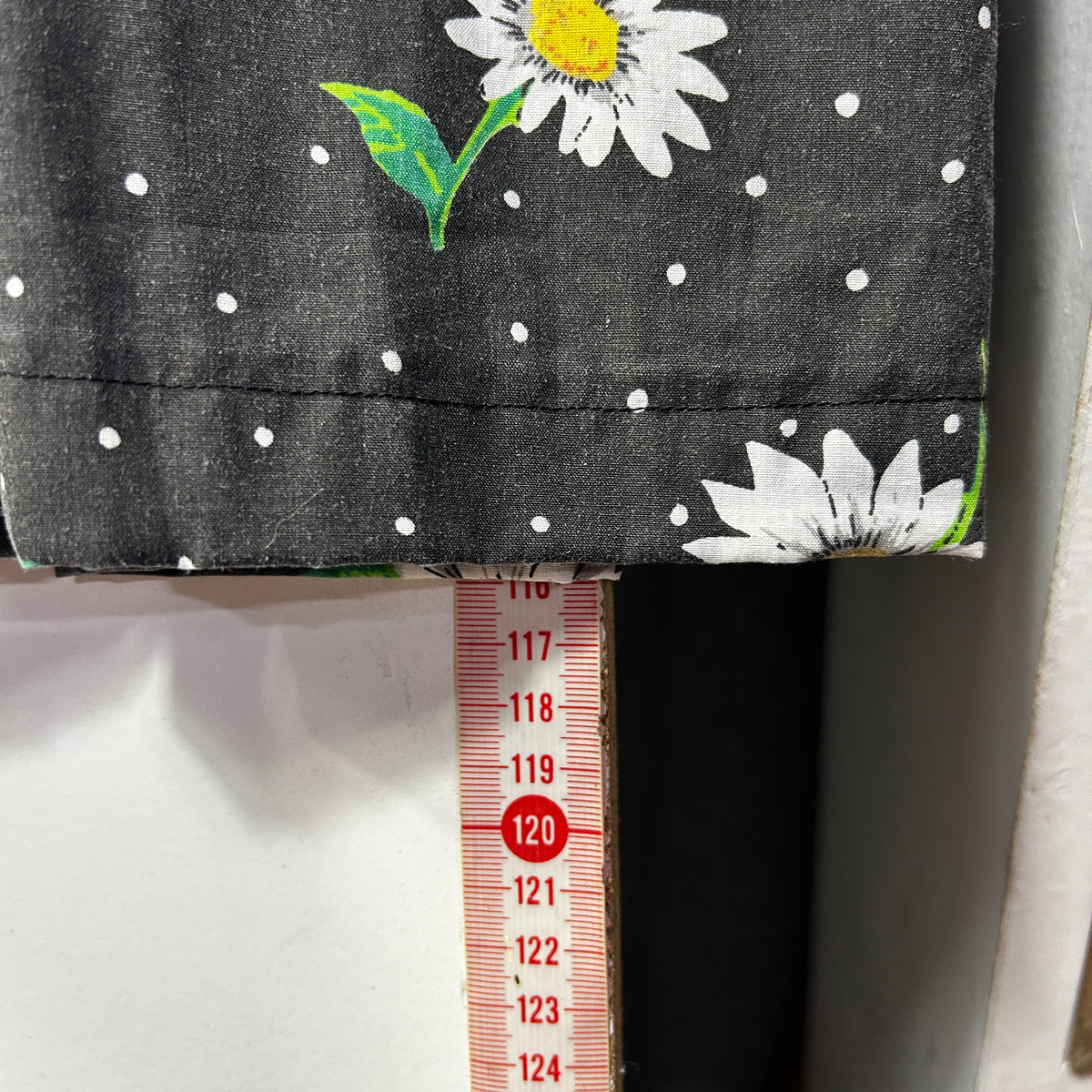 Handmade Black Floral Diasy Fit and Flare Dress - 14/16