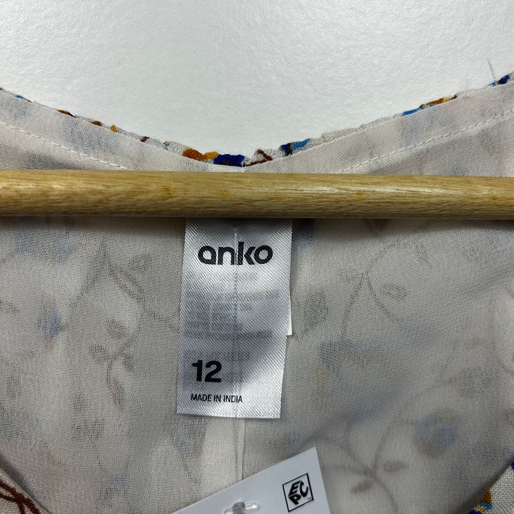 Anko Beige Floral Dress - Size 12