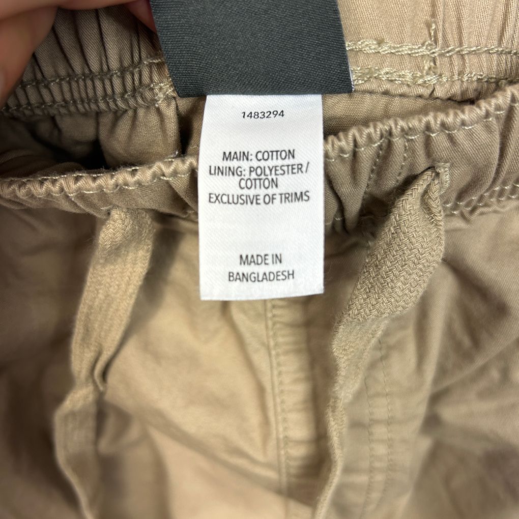 Big Joe Beige Plus Size Cotton Cargo Shorts - Size 4XL