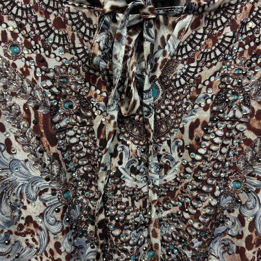 Beme Brown Animal Print Dress - Size 22
