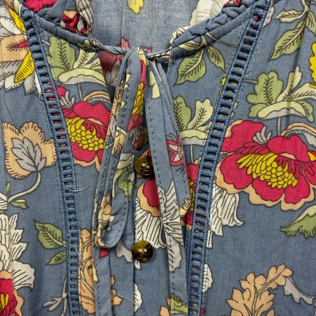 Rockmans Blue Floral Dress - Size 18