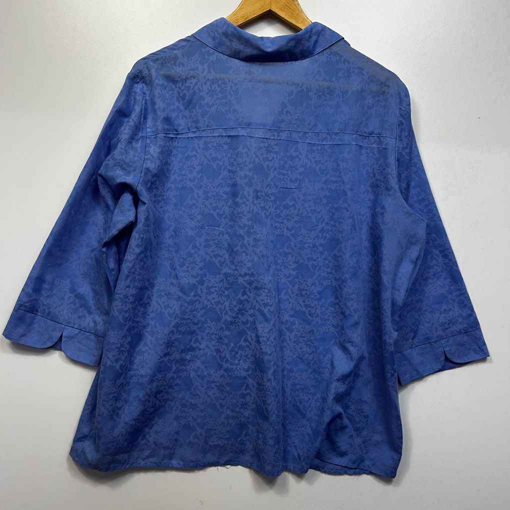 Millers Blue Cotton Shirt - Size 16