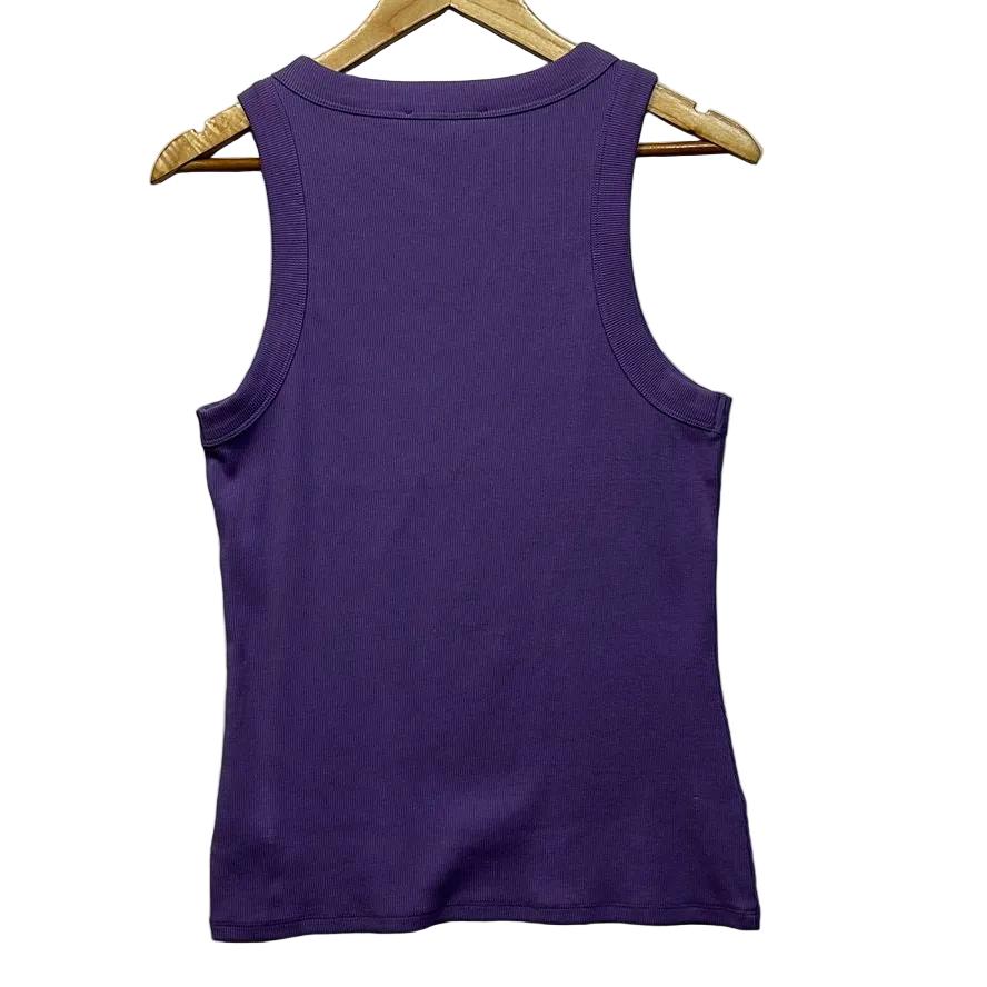 Decjuba Purple Cotton Tank Top - Size L