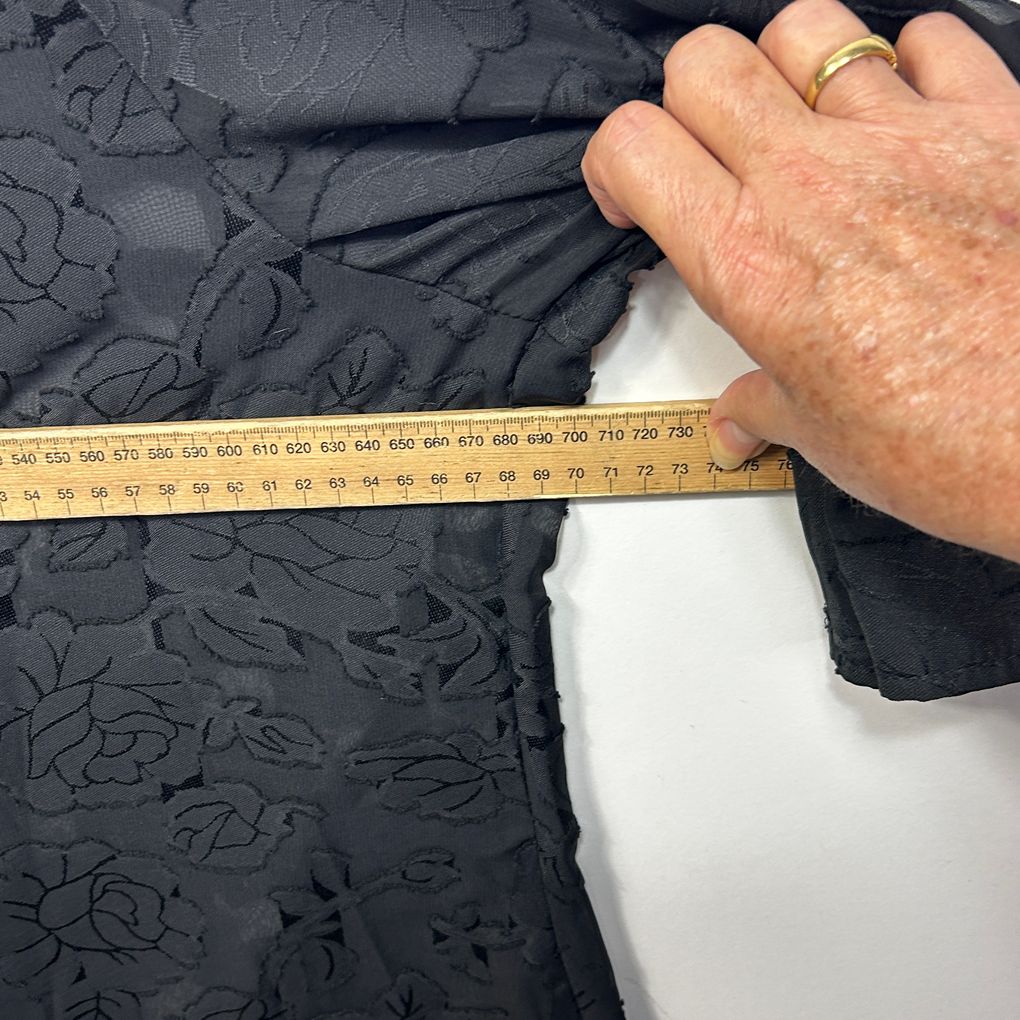 Black Floral Kimono - One Size