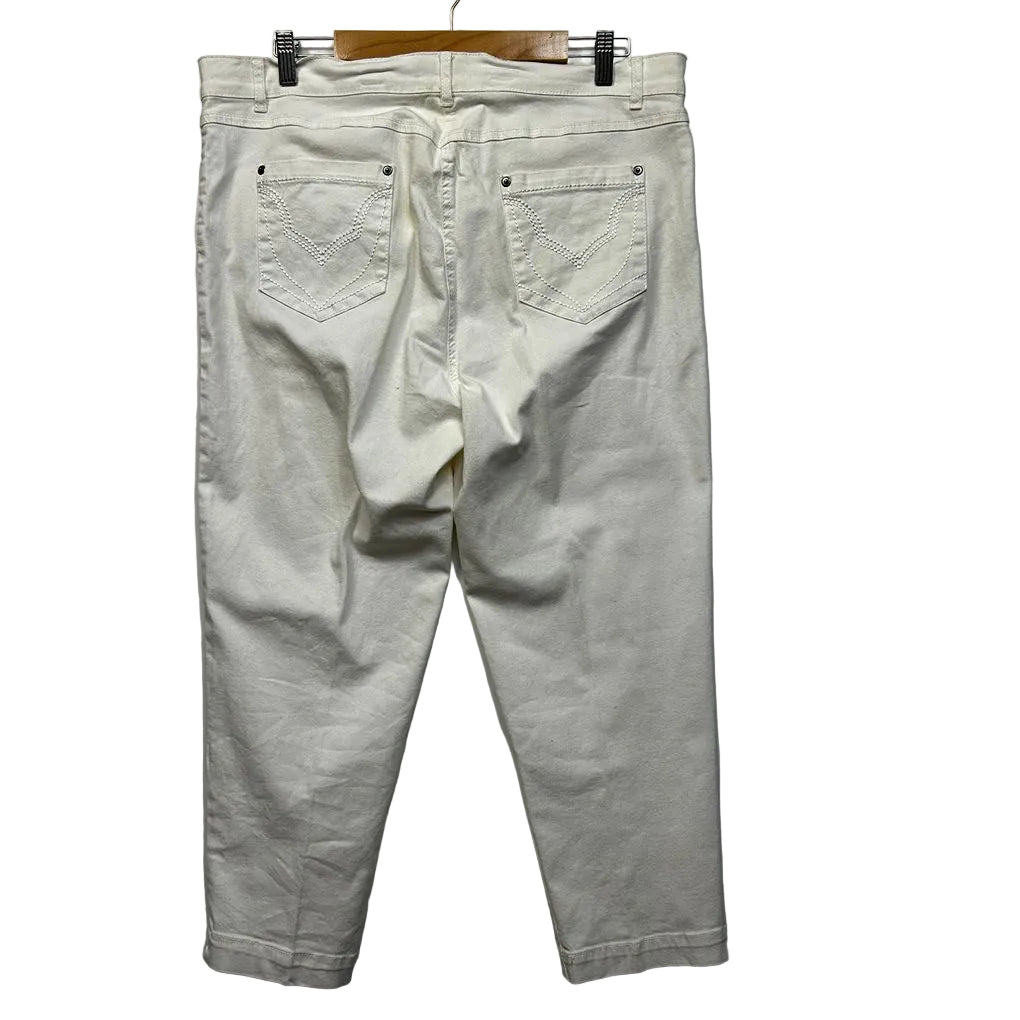 Gordon Smith White Plus Size Pants - Size 18