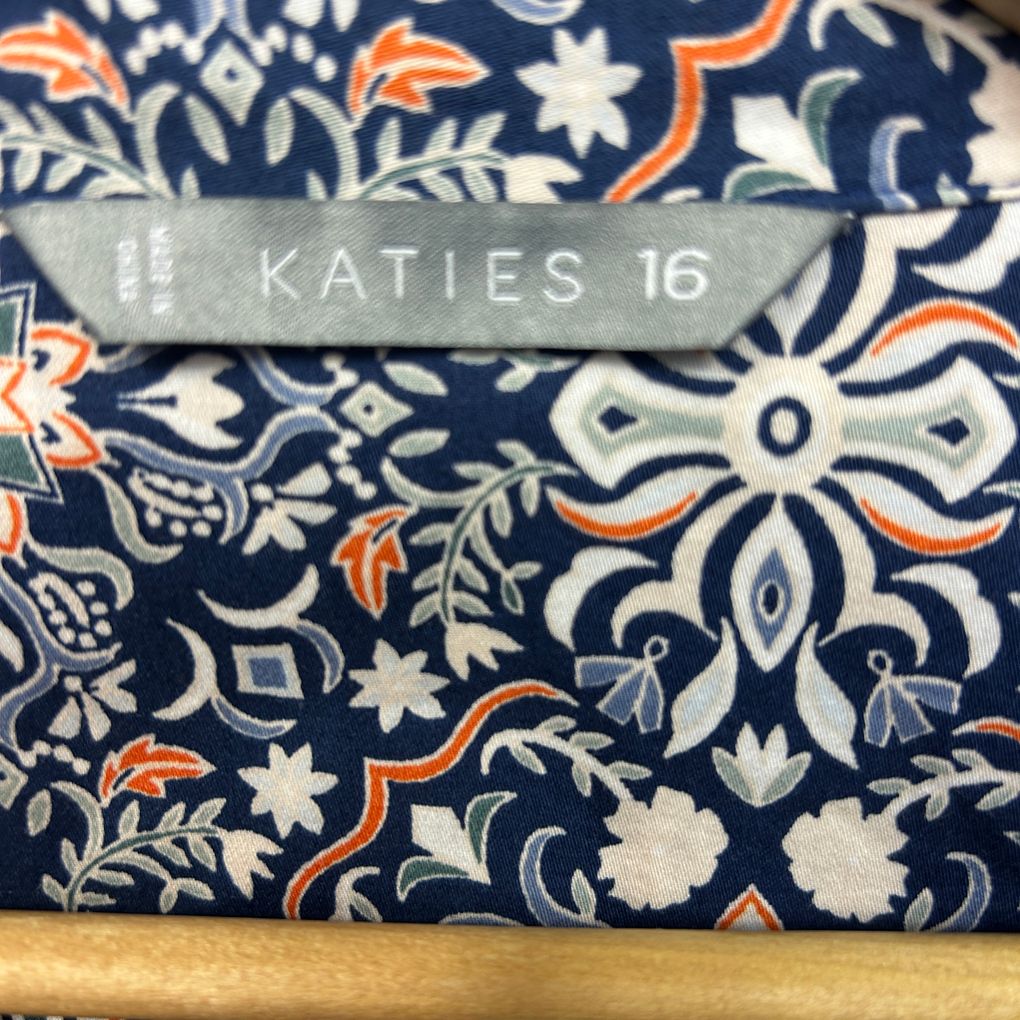 Katies Navy Cotton Top - Size 16