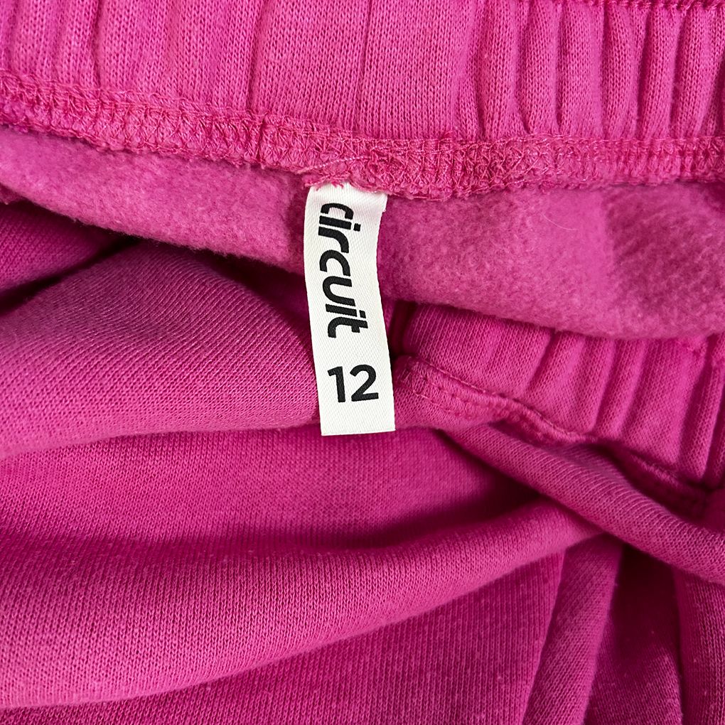 Circuit Pink Cotton Track Pants - Size 12