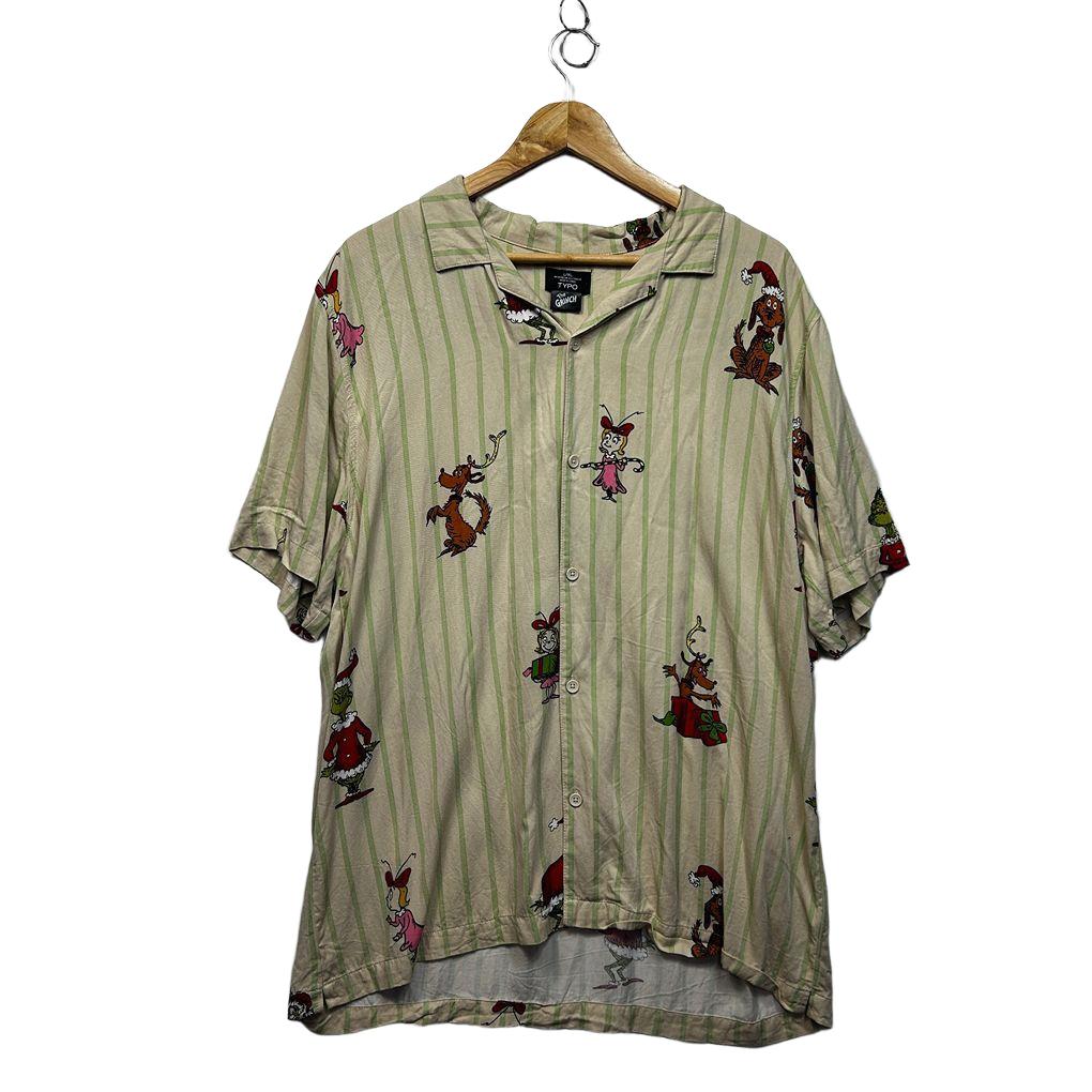 The Grinch Typo Beige Christmas Shirt - Size L/XL
