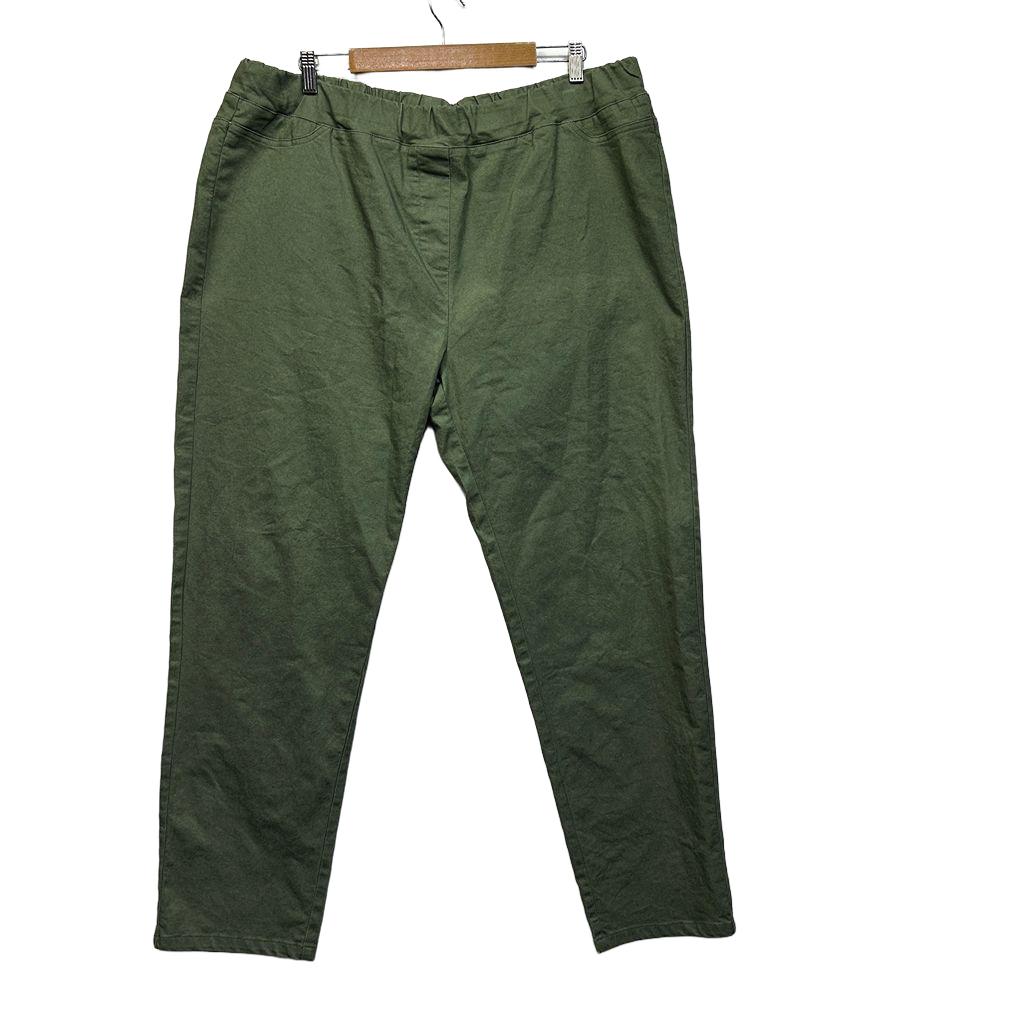 Fella Hamilton Green Cotton Pants - Size 22