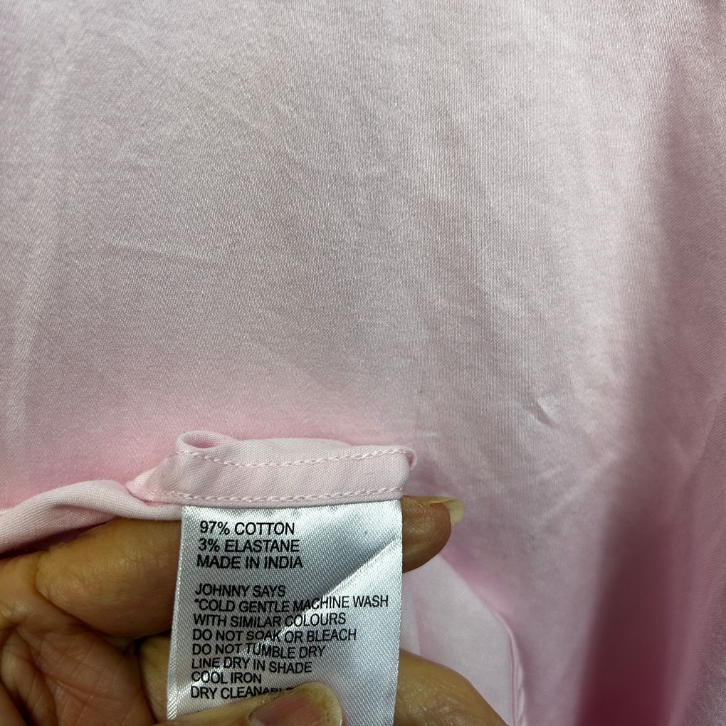 Johnny Bigg Pink Cotton Shirt - Size 4XL