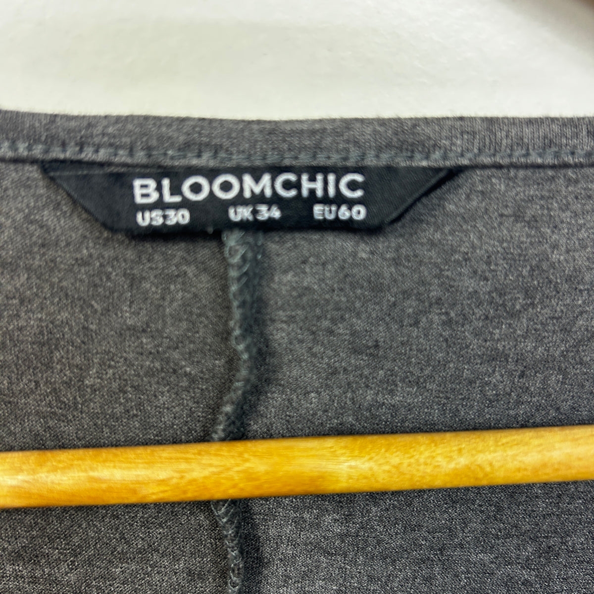 Bloomchic Grey Plus Size Layered Front Top - Size 30 - 34