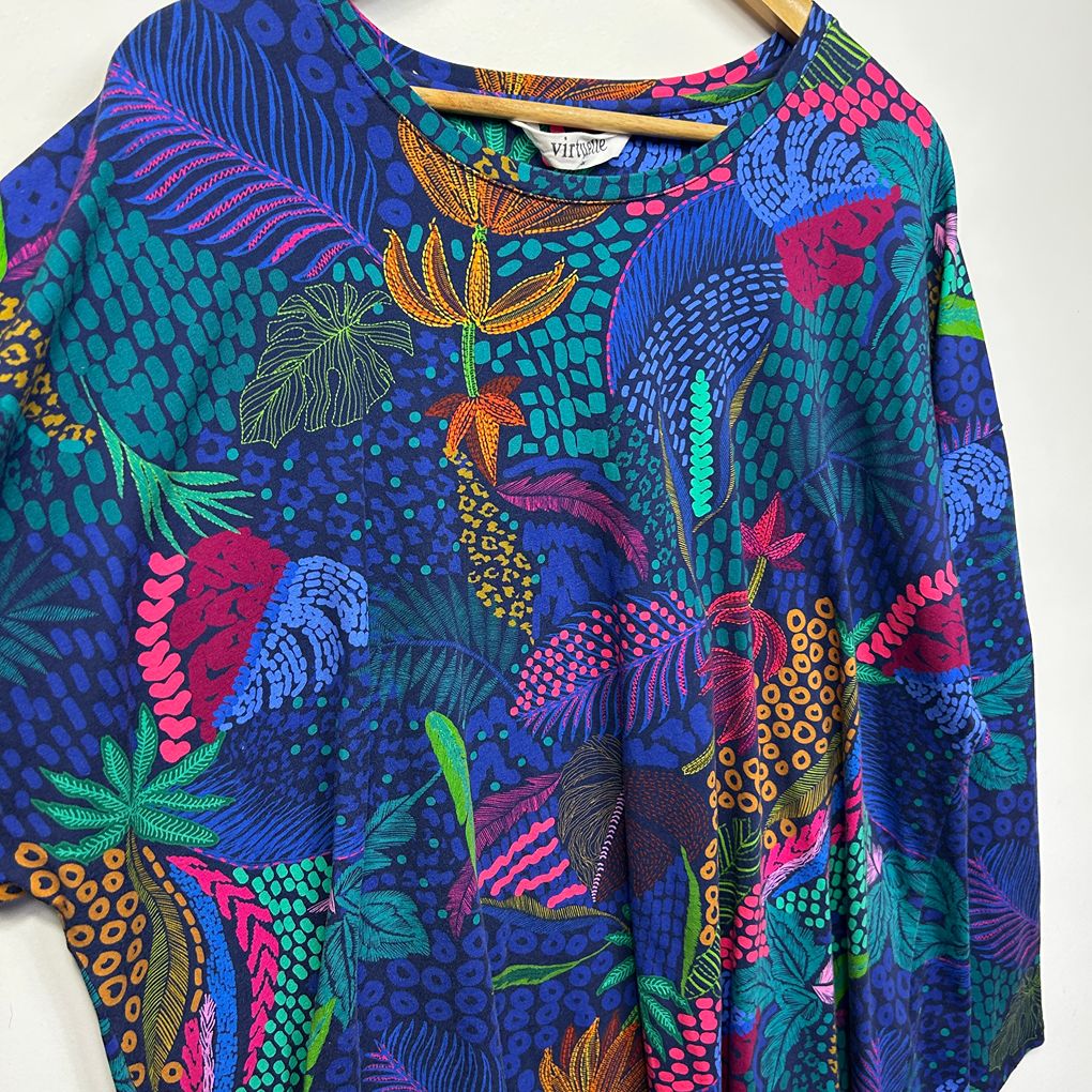 Virtuelle Multicoloured Plus Size Cotton Top - Size 24