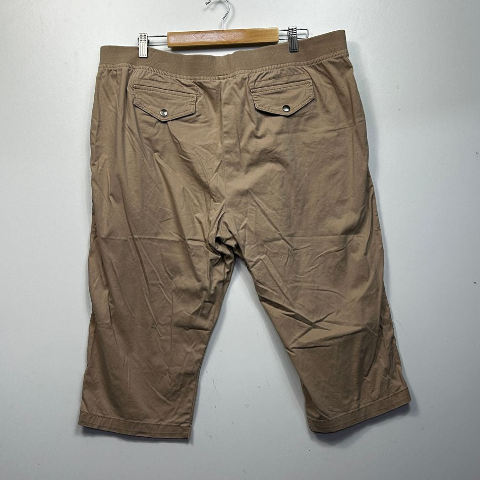 Millers Tan Plus Size Cotton Capri Pants - Size 20