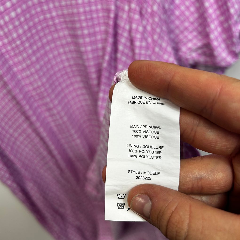 Autograph Purple Gingham Check Plus Size Top - Size 16
