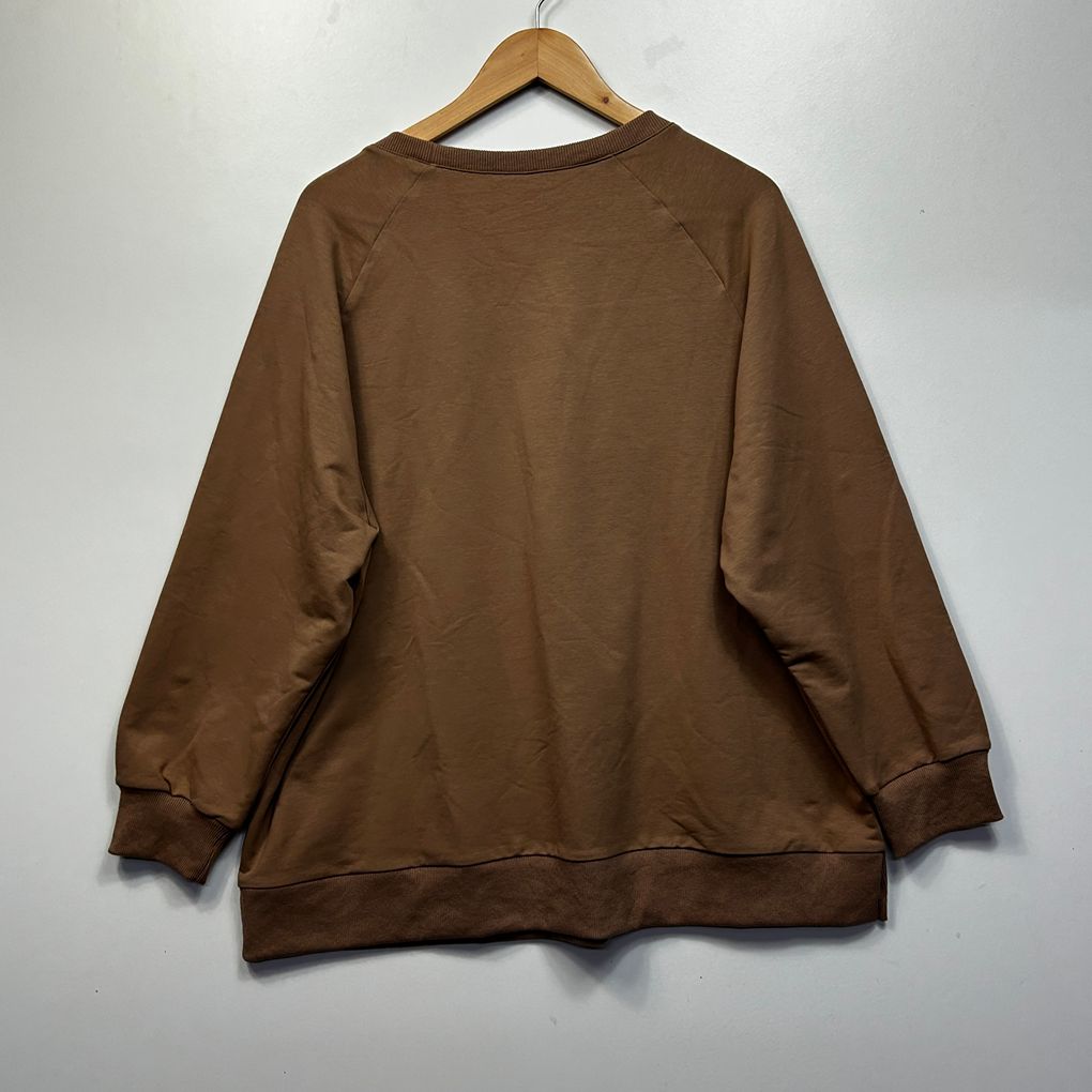 Kinde The Label Brown Cotton Sweater Jumper - Size M/L