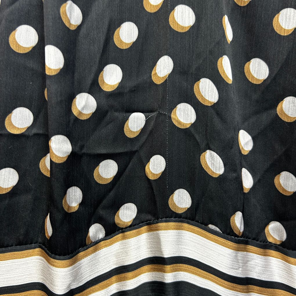 Karen Millen Black Spot Tiered Dress - Size 22/24 (Fault)