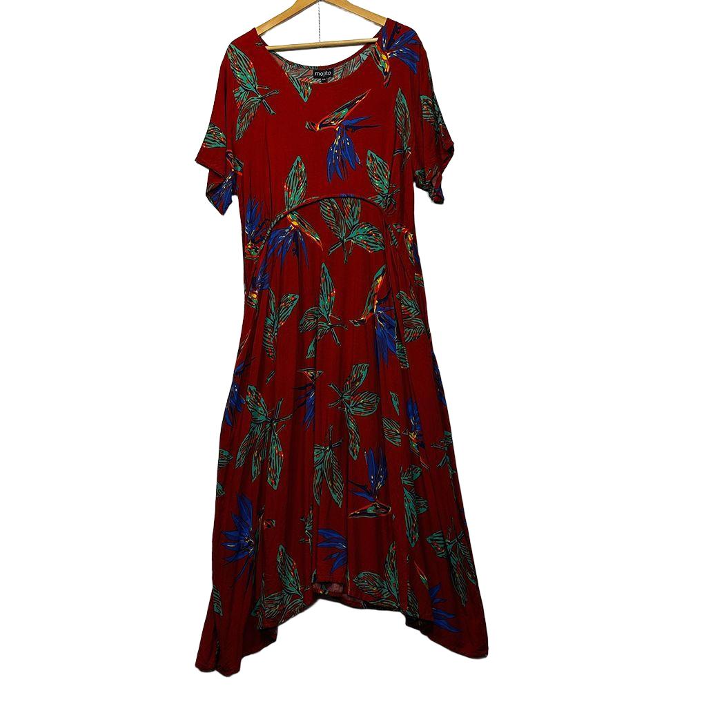 Mojito Tropical Print Maxi Dress - Size XXXL