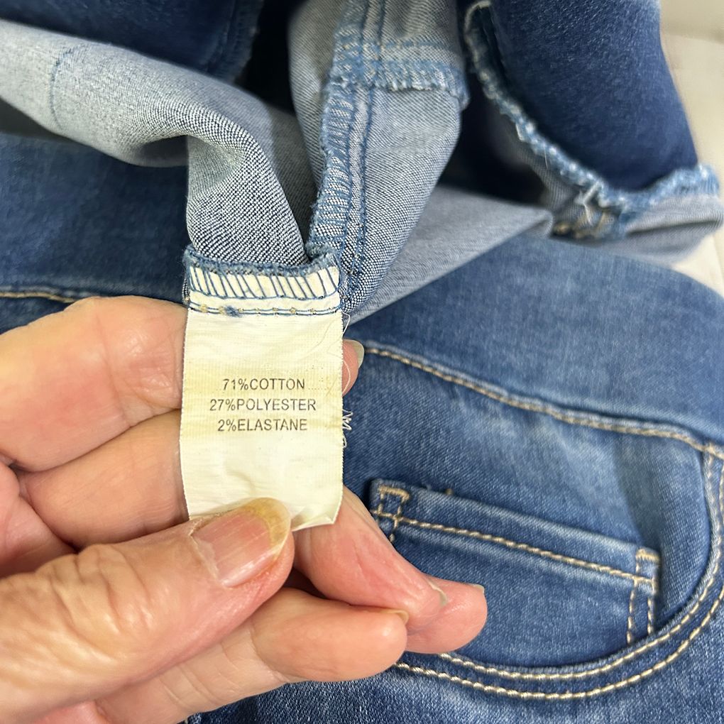 Philosophy Blue Pull On Jeans - Size 16