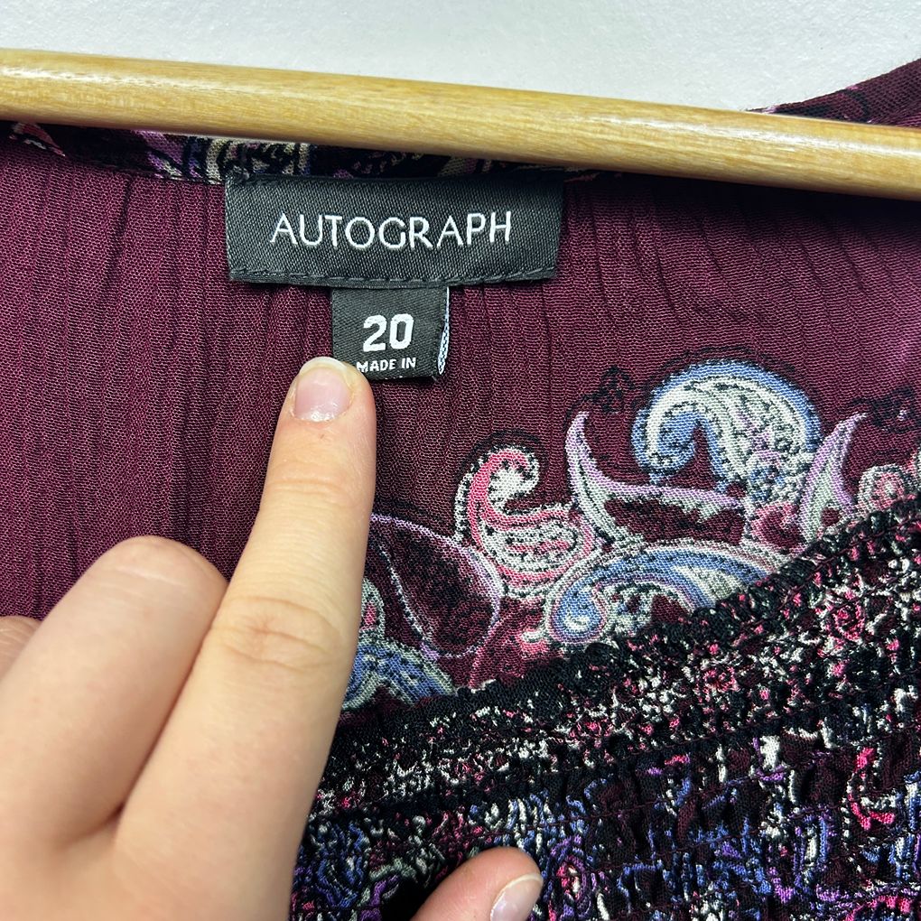 Autograph Burgundy Plus Size Top - Size 20