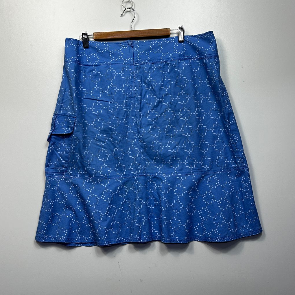 Kathmandu Blue Cotton Skirt - Size 16