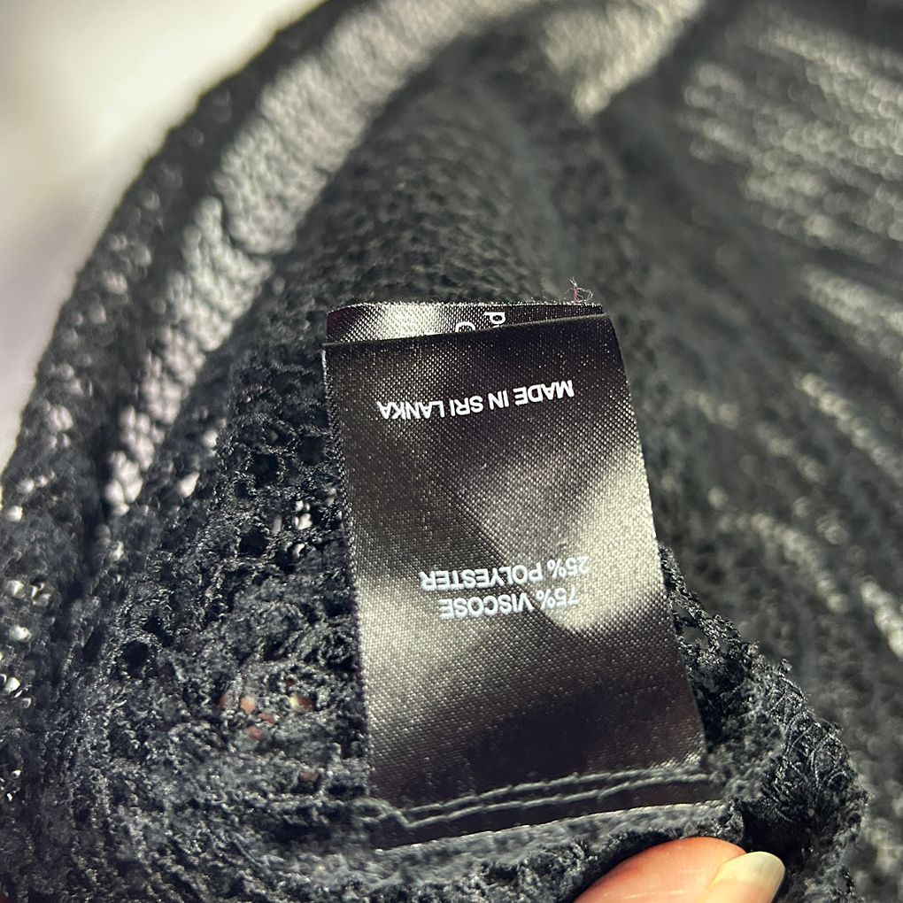 Taking Shape Black Mesh Top - Size 14/XS