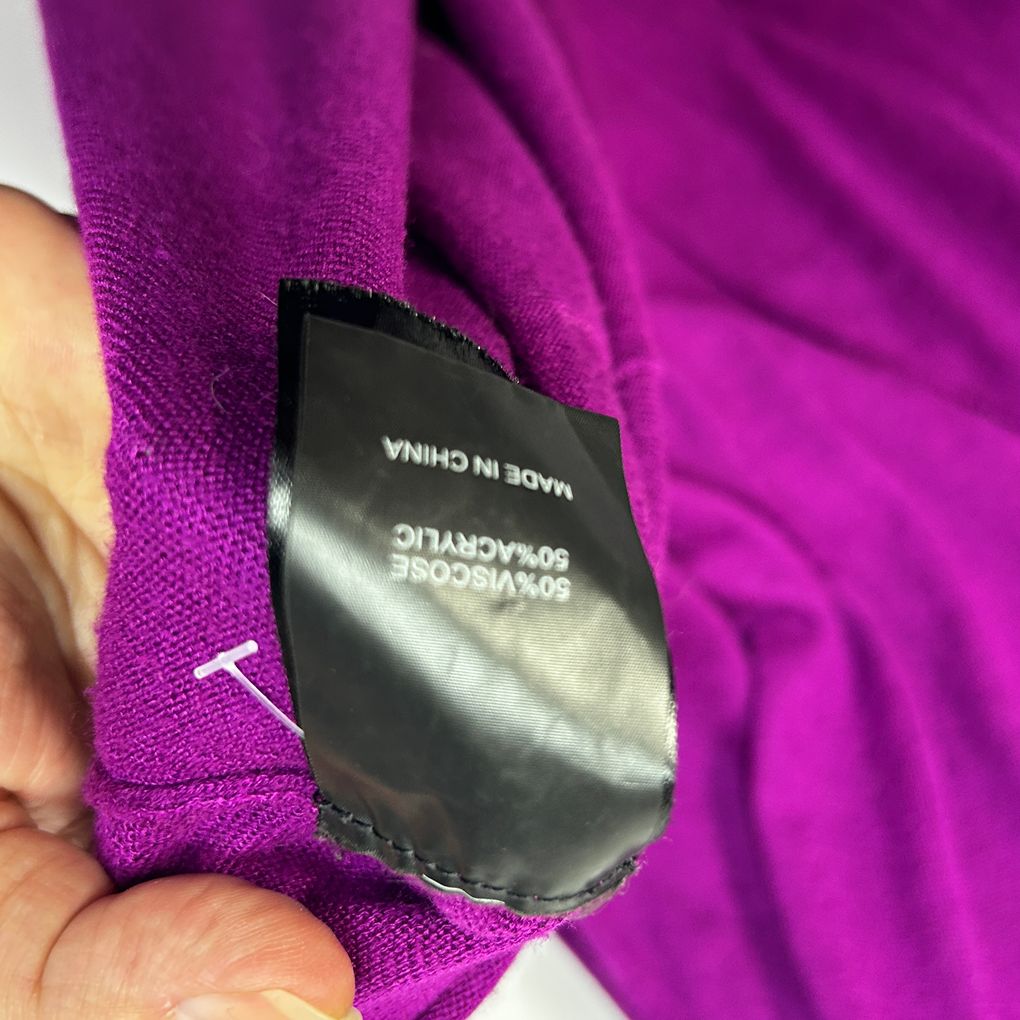 Taking Shape Purple Knit Longline Top Jumper - Size 18