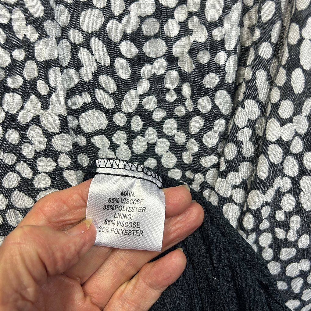 Autograph Black and White Print Layered Dress - Size 24