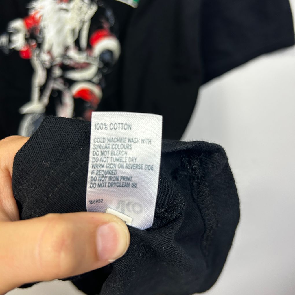 Anko Black Christmas Cotton Mens Tee - Size 4XL