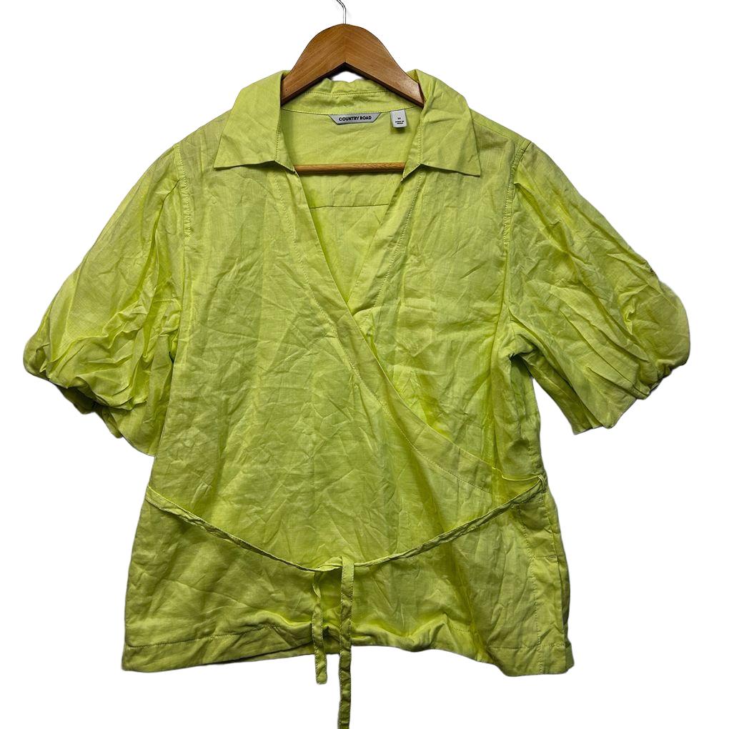 Country Road Lime Short Sleeve Shirt - Size 14
