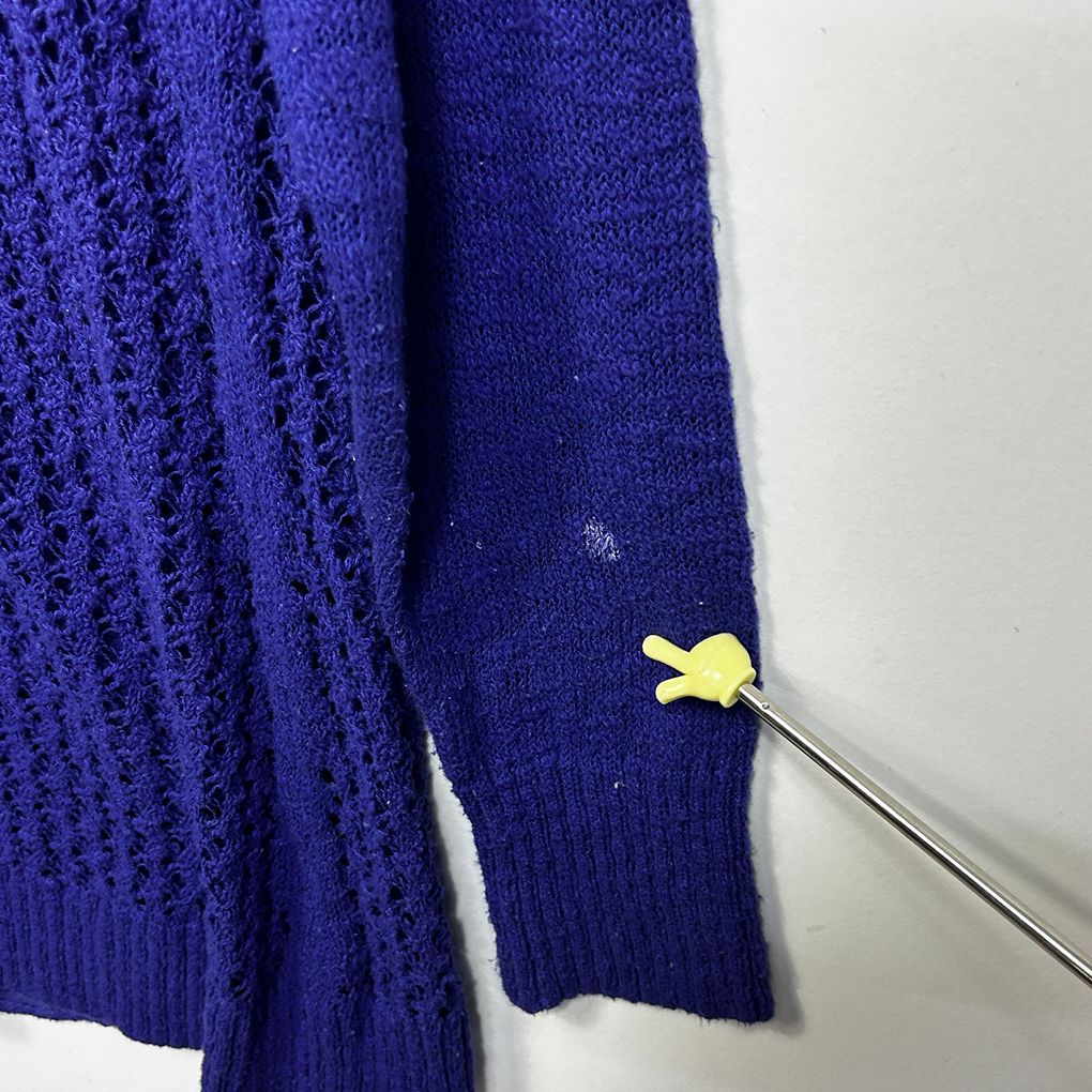 Rockmans Blue Cotton Cardigan - Size XL (fault)