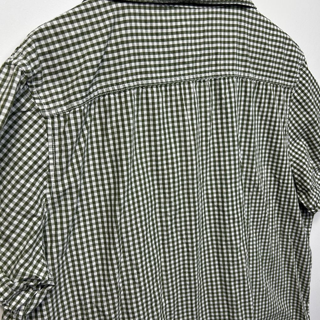 Big Joe Green Gingham Cotton Mens Shirt - Size 4XL