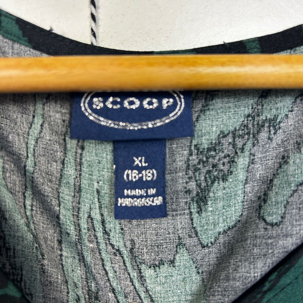 Scoop Green Cotton Maxi Dress - Size XL