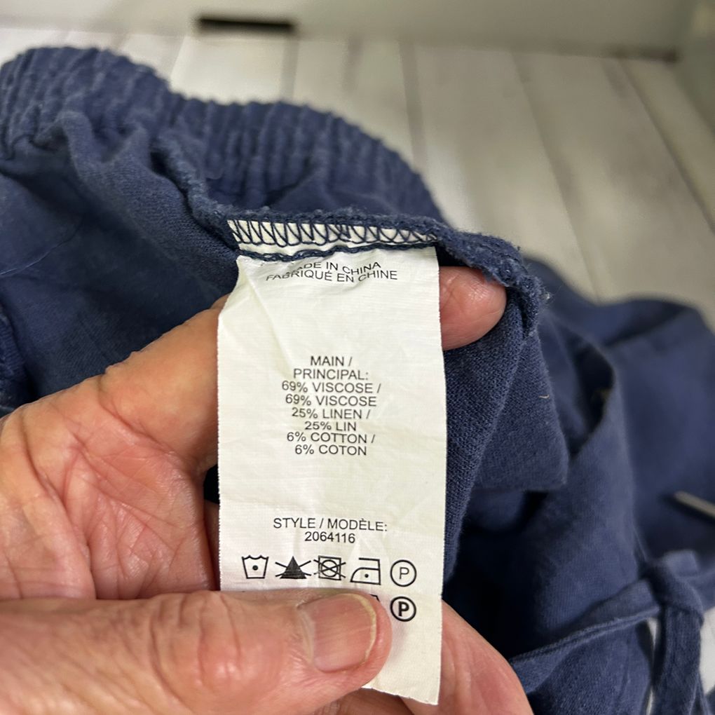 Millers Navy Linen Shorts - Size 14