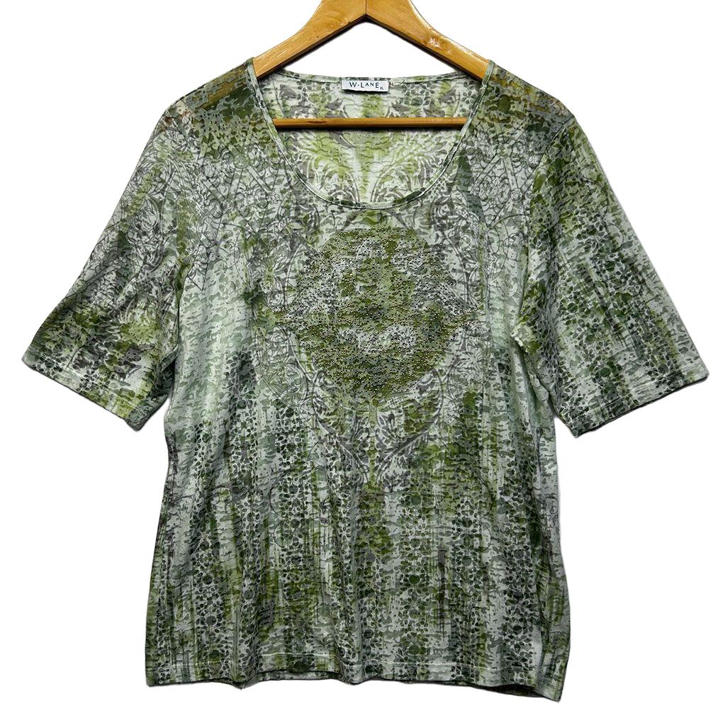 W.Lane Green Cotton Top - Size XL