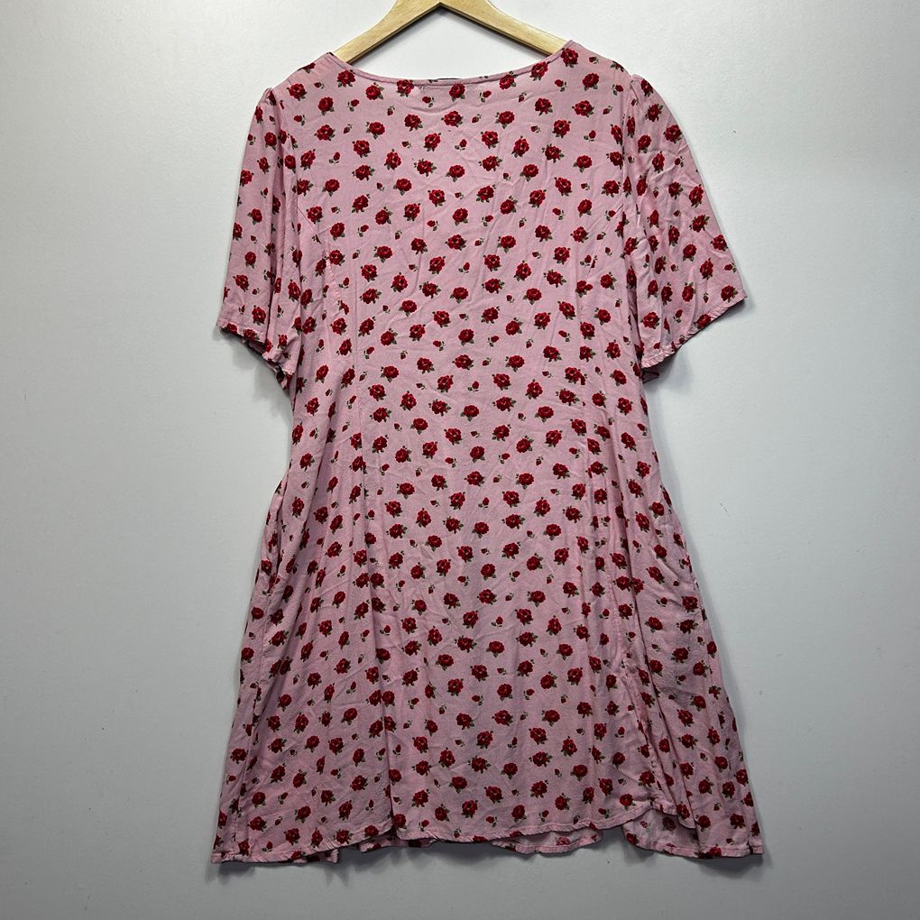 Princess Highway Pink Plus Size Floral Dress - Size 20