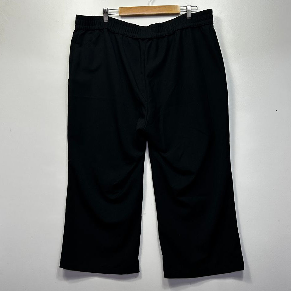 Autograph Black Plus Size Wide Leg Pants - Size 18